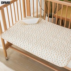 DFMEI A類嬰兒隔尿墊可洗紗布棉防水透氣寶寶牀墊嬰童用品生理期, 1個, 碎花