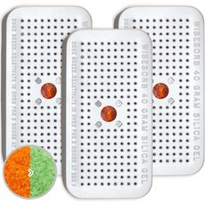 보관용 Wisesorb 100gx5pcs 충전식 제습제 팩 재사용 가능한 제습제 백 안전한 옷장 3D 필라멘트 카메라를 위한 실리카 젤 패킷 수분 흡수제를 나타내는 가시적인 색, 40 Gram, 3 PACK