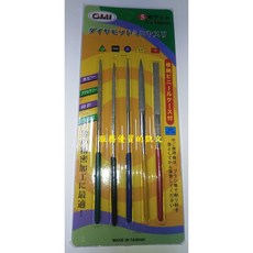 什錦鑽石銼刀 (5*180) 特殊鋼 - 模具/金屬修整, 1個, 5支組 3x140mm