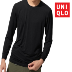 [국내매장판]유니클로 남성 히트텍 크루넥 긴팔 내의 내복 9부 티셔츠 +파우치증정