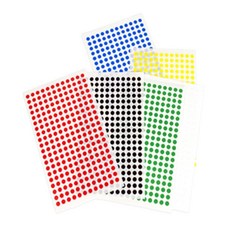 굿픽몰 컬러 원형스티커 5mm 7매 칭찬판, 검정