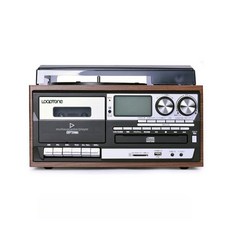 올인원 오디오플레이어 LP 스피커 카세트 CD 일체형, 블랙 실버 양방향블루투스 수신 송신 선물없음, 기본 색상
