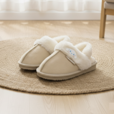 시나모롤 하츠 아동 방한 슬리퍼 기모 샌들 털 신발 어린이 유아 키즈 베이지