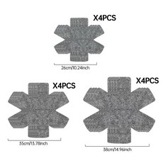 냄비 보호기 분리 패드 칸막이 스태킹 12개 보호용, 26 35 38cm, 12pcs