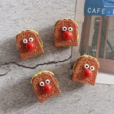 샌드위치 4P set 냉장고 현관문 인테리어 사무실 자석 작지만 강력한 귀여운 마그넷