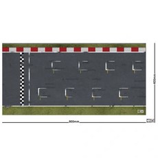 WM模型 1/64 模型場景墊 書桌墊 滑鼠墊, 1個, 賽道起跑,已閱讀商品詳情