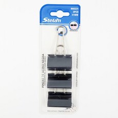 스텔란 블랙 서류 집게 클립 41mm (3PCS) G