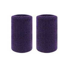 농구 타월 스포츠 손목 밴드 테니스 땀 랩 커프 2, 23 2pcs purple 11 cm