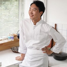 셰프브루노 지퍼 긴팔 흰색 조리복