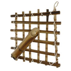 shangren 빈티지 대나무 벽 매달려 꽃병 식물 냄비 홈 식물 홀더, 20x20cm, 설명, 1개