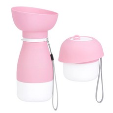 펫블리스 휴대용 강아지 물병 간식통 일체형 산책 올인원 물병, 1개, 핑크