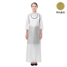 예경 메쉬 양면 방수 앞치마_대 특대 [반투명], PO-2215/대/흰색[반투명], 1개