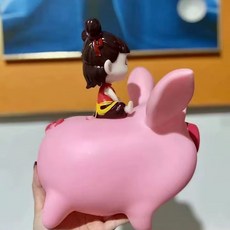太乙哪吒飛天豬存錢罐 搪膠耐摔兒童禮物, 哪吒+飛天豬20*25*20(存錢罐):搪膠耐摔可存可取, 1個