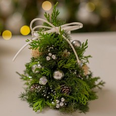 DAY OFF 小聖誕樹 車上掛飾 交換禮物 聖誕節 掛飾 乾燥花 永生花 聖誕節禮物 仿真花 雪松, 1個