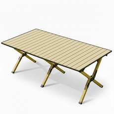펠빅스 경량 아웃도어 접이식 폴딩 캠핑 테이블, 밝은우드