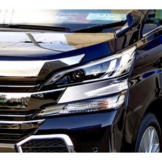 圓夢工廠 Toyota Vellfire 30系 鍍鉻銀 前燈罩 前燈飾條 改裝飾貼 (2016-2018), 1個