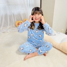포근포근 아동 주니어 밍크 파자마 실내복