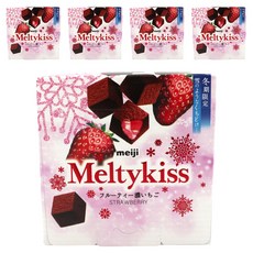 meiji 明治 Melty Kiss 果味濃鬱草莓 53gx5入, 5個, 53g