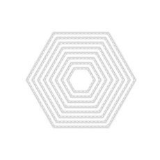 섬세한 육각 프레임 금속 절단 다이 블레이드 펀치 스텐실 다이 템플릿, Silver