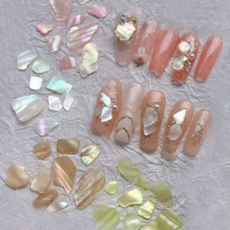 네일 아트 파츠 젤네일 반짝이 글리터 조약돌 자개 재료 동글 납작, 조약돌 자개글리터-19