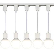 레일조명 줄조명 줄벤다, 블랙, 5개