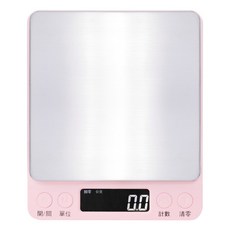 電子秤 廚房料理秤 輕巧設計 多單位轉換 一鍵歸零, 1個, 3000g/0.1g繁中電池款（櫻花粉）