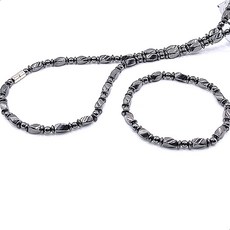 목걸이 팔찌 마그네틱 헤마타이트 적철석 건강 자석 악세사리 set, 1개