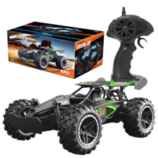 ENOZE 漂移遙控車 GTR黑色款，時速20KM/H，附路障及備用輪胎，8歲以上適用, 【RC合金越野車】-黑色, 1個