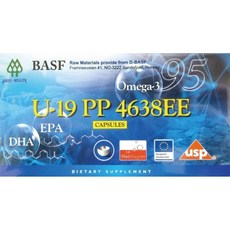 GREEN HEALTH U-19 PP 4638EE 雙專利高濃度95%魚油軟膠囊, 1個, 30顆