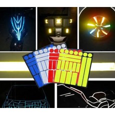 반사스티커 자전거 오토바이 사이클 경고 데칼 테이프, 블루BL08997, 1개