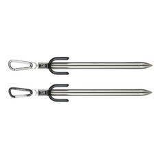 【民辰商行】DAIWA SURF STAND SINGLE 850 伸縮置竿架 銀色/黑色, 銀色