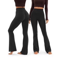 SOLUNSO 주머니가 있는 심리스 운동용 스크런치 레깅스 V-컨투어 솔기 하이 웨이스트 플레어 요가 팬츠 필라테스 액티브웨어120996, BLK001