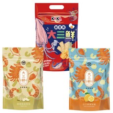 KAKA 大三鮮 漁場經典原味 海鮮脆餅 Original Recipe, 1個, 三大包一起來(原味+鹹蛋黃+檸檬海鹽)