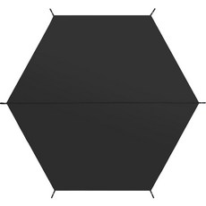 마카노피 육각형 텐트 발자국 0x0피트 캠 수납 가방 포함, 10x10, Black