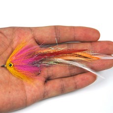 溪顏 手工綁製路亞飛釣鉤 1/0 鱒魚Steelhead三文魚鱸魚狗魚毛鉤漁具, 1個, 1/0(1枚)