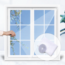 Frienbay 窗戶蚊帳細網魔鬼氈, 白色, 1個