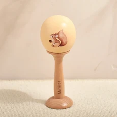 어린이 나무 몬테소리 장난감 악기 딸랑이 장난감 나무 다람쥐 타악기 유치원 교육 장난감, 06 4