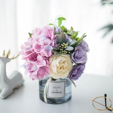 가팡 꽃다발 TESI061 + 꽃병 세트, 11번 퍼플