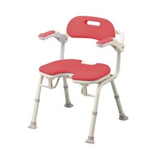 【海夫健康生活館】LZ 安壽 單手可收折 洗澡沐浴椅IU 紅(C0079-01), 1個