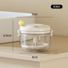 隱形牙套盒 隨身攜帶 正畸保持器 牙齒矯正器 假牙收納盒 附鏡子, 忌廉白【旋轉清潔設計】