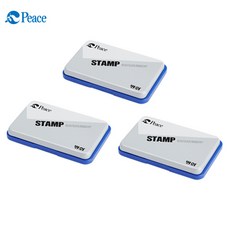 평화 피스코리아 스탬프 패드 사무용/가정용 스탬프패드, 3개, 청색