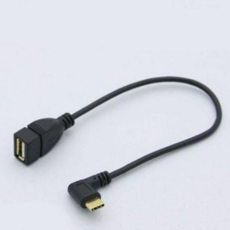 coms USB 3.1 젠더 C타입 측면꺾임 USB 25cm, 본상품