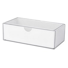 浴室櫃收納盒 抽屜式, 1個, 白色