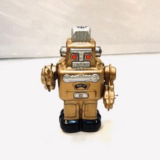 伍拾錢 發條鐵皮玩具 日製經典機器人 二色 小型機器人 送禮 收藏 復古 交換禮物 聖誕禮物 生日禮物, 日製經典機器人（銅色）, 1個