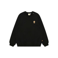 베이프 그래픽 프린트 크루 넥 스웨트셔츠