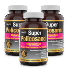 폴리코사놀 20mg 120식물성캡슐 옥타코사놀 62.56%함유 슈퍼 Policosanol 허바 캐나다, 3개, 120정