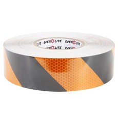 에버라이트 고휘도위험반사테이프 황/흑 50x45.7M, 1개
