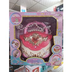 兒童珍珠小挎包 DIY串珠發光小包包 附贈卡通貼紙 時尚玩具