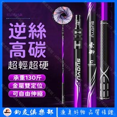 釣友俱樂部 碳素抄網竿 超硬伸縮抄網 摺疊漁網, 【高碳款】強勁承重,1.0米碳素單桿【無網頭】