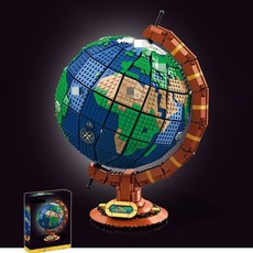 地球儀模型小顆粒拼裝積木玩具，男孩益智玩具，95335, 1332地球儀, 1個